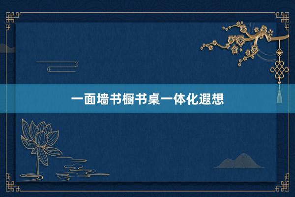 一面墙书橱书桌一体化遐想