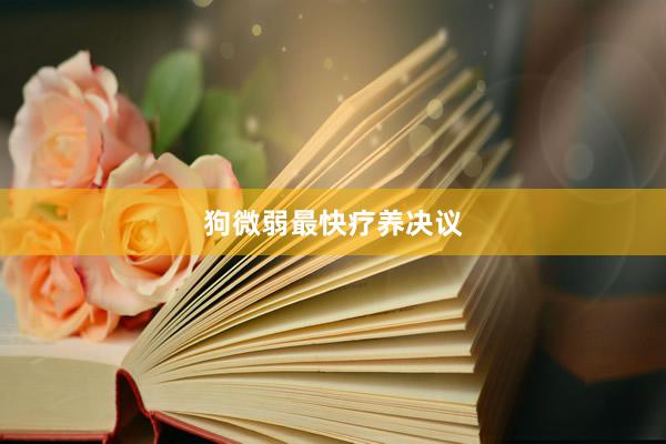 狗微弱最快疗养决议