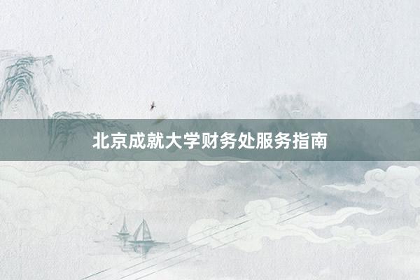 北京成就大学财务处服务指南